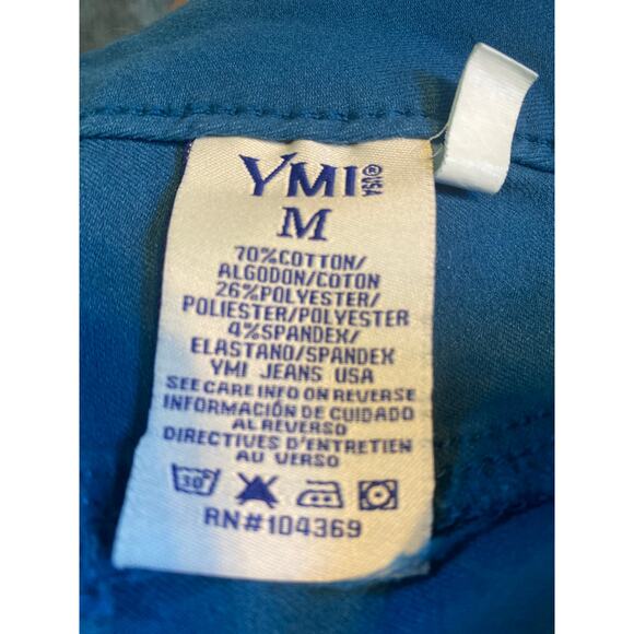 YMI Jeggings Peacock Blue Jeggings Zip Fly Mid Rise Ankle Size Medium - Picture 11 of 11